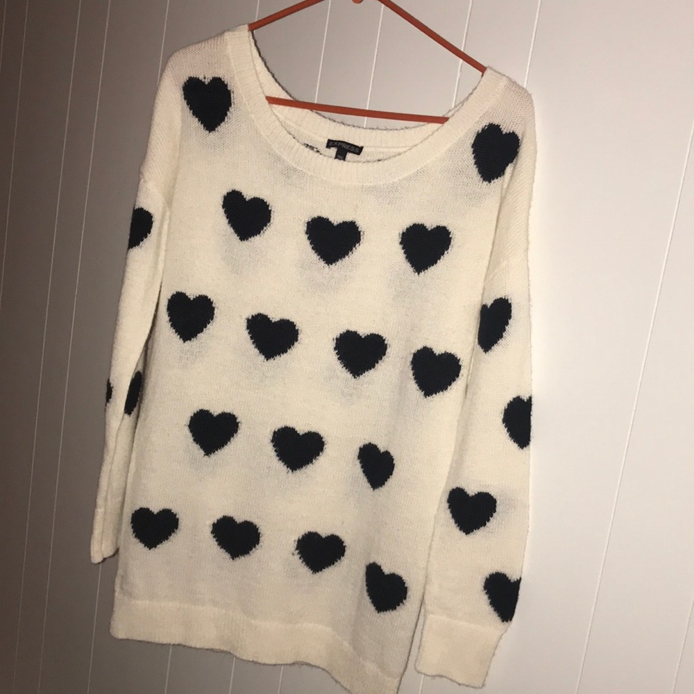 Express Hearts Sweater